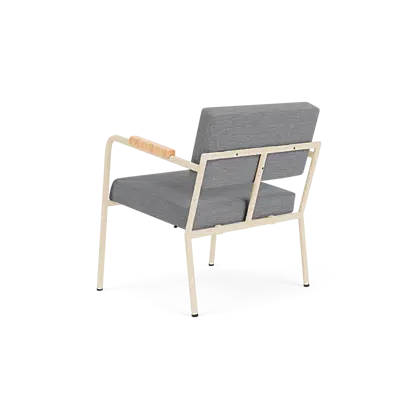 Monday Lounge chair with arms - sand frame - natural arms